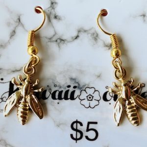Golden bee earrings